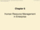 Bài giảng Quản trị doanh nghiệp – Chapter 6: Human resource management in enterprise