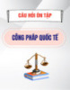 Câu hỏi ôn tập môn Công pháp quốc tế