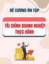 Đề cương ôn tập môn Tài chính doanh nghiệp thực hành