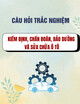 Ngân hàng câu hỏi trắc nghiệm Kiểm định, chẩn đoán, bảo dưỡng và sửa chữa ô tô
