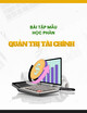 Bài tập mẫu học phần Quản trị tài chính